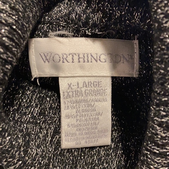 Worthington Black & Silver Sparkling Turtle neck sweater - Picture 5 of 10